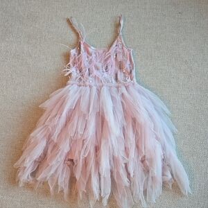 Tutu Du Monde Pink Feathered Tulle Party Dress
